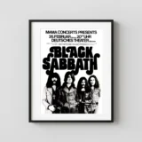 Black Sabbath 1973 Munich, Germany Concert Poster