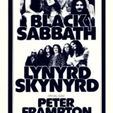 Black Sabbath, Lynyrd Skynyrd, Peter Frampton 1975 Southern CA Concert Poster