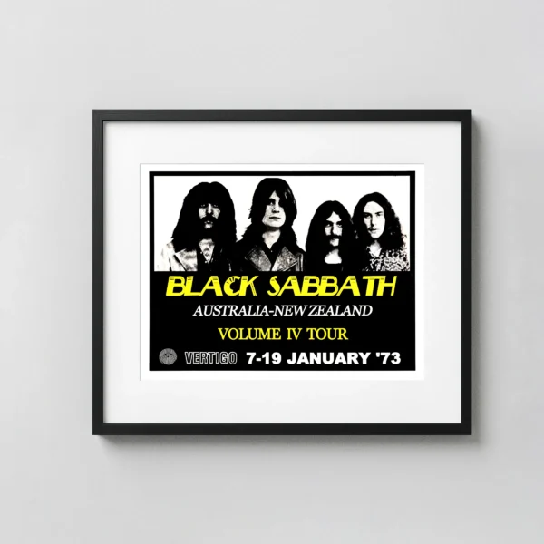 Black Sabbath, Ozzy Osbourne 1973 Australia-New Zealand Tour Poster