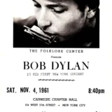 Bob Dylan 1961 Carnegie Chapter Hall Concert Flyer Music Poster