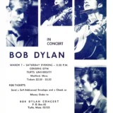 Bob Dylan 1964 Tufts University Concert Music Poster
