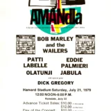 Bob Marley and the Wailers, Patti LaBelle 1979 Boston, MA Concert Poster