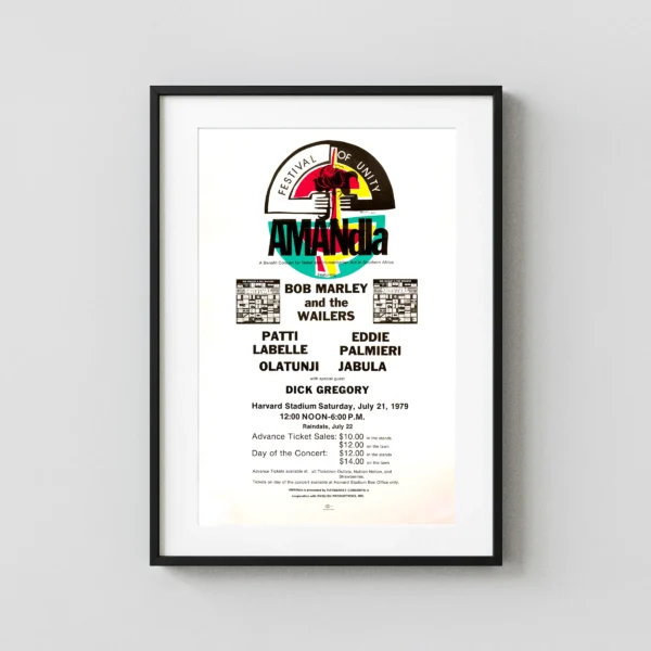 Bob Marley and the Wailers, Patti LaBelle 1979 Boston, MA Concert Poster