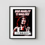 Bob Marley & the Wailers 1976 Düsseldorf, Germany Concert Poster