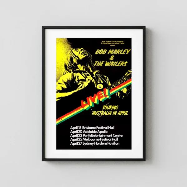 Bob Marley & the Wailers 1979 Multi-Date Australian Concert Poster