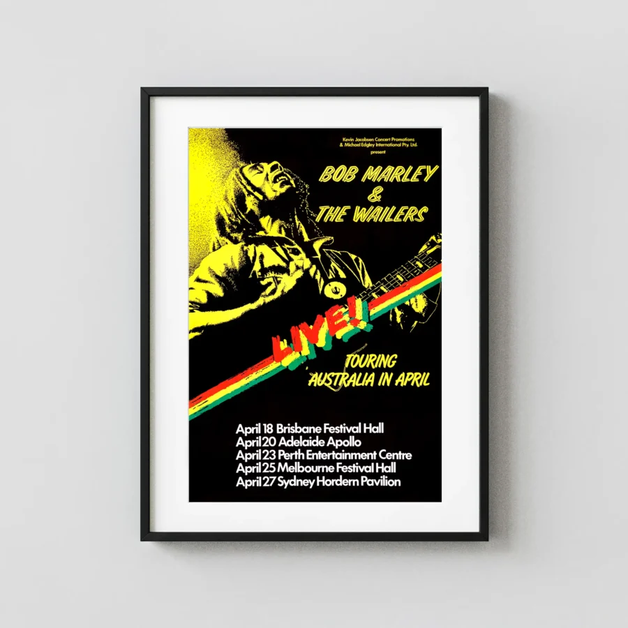 Bob Marley & the Wailers 1979 Multi-Date Australian Concert Poster