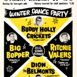 Buddy Holly & the Crickets 1959 "Winter Dance Party" Concert Poster
