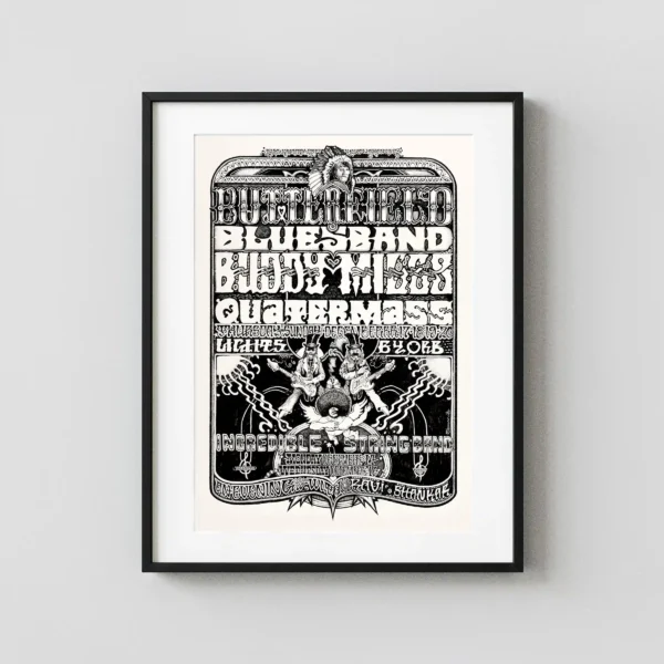 Butterfield Blues Band, Buddy Miles Fillmore West Poster