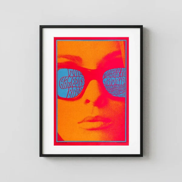 Chambers Brothers 1967 Neon Rose Concert Poster