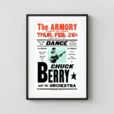 Chuck Berry 1959 Klamath Falls, OR "Johnny B. Goode" Concert Poster