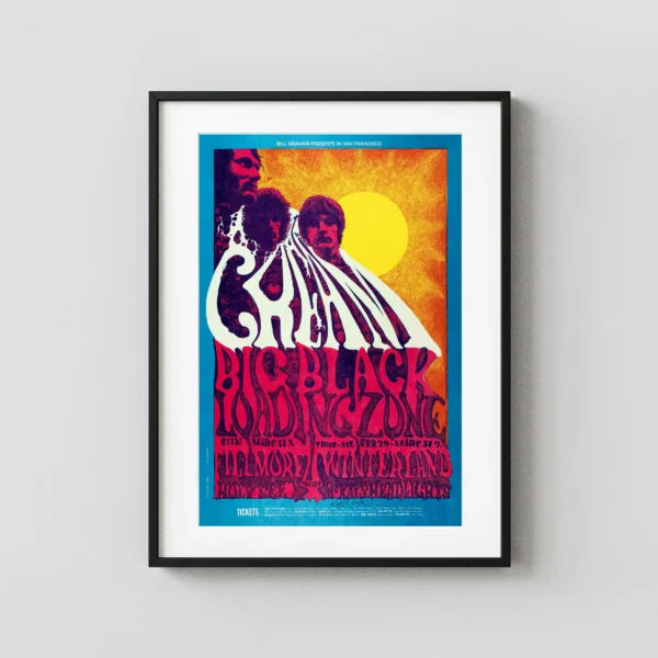 Cream 1968 Winterland & Fillmore Concert Poster