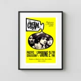 Cream (Eric Clapton) 1968 Vancouver, B.C., Canada Concert Poster