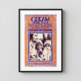 Cream, Joe Walsh 1968 Grande Ballroom, Detroit "Paisley" Concert Poster