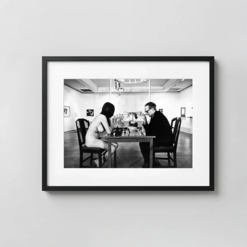 Duchamp Playing Chess With Eve Babitz 1964 Nude Photography Print