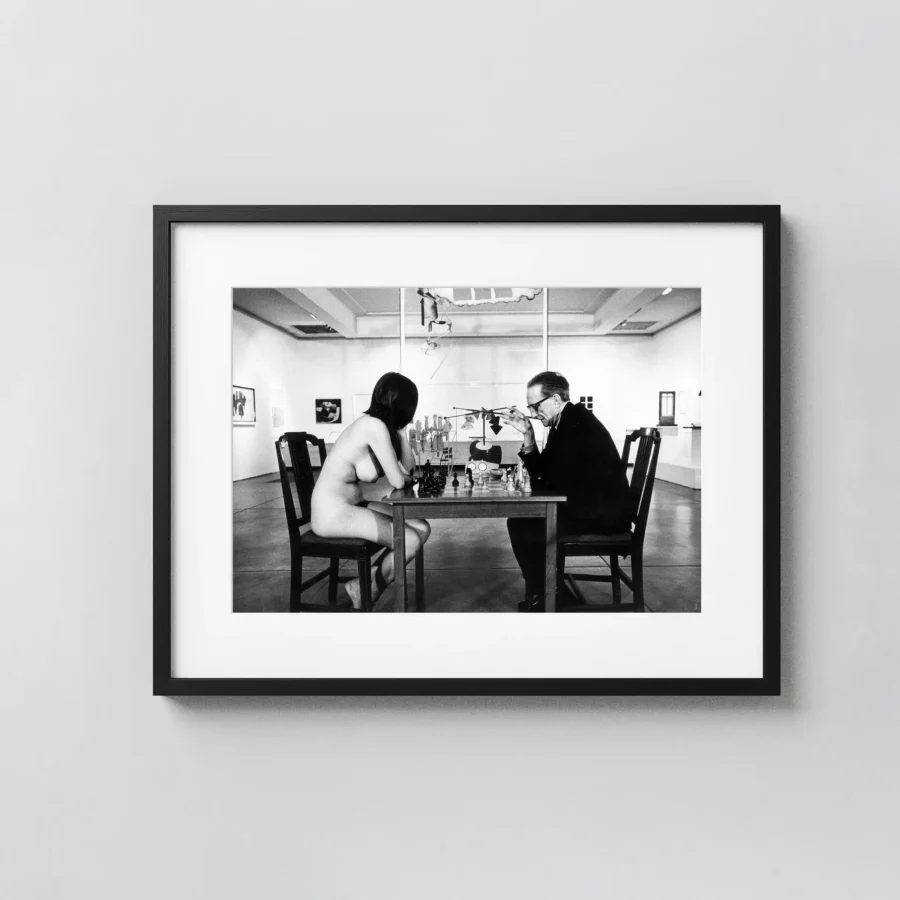 Duchamp Playing Chess With Eve Babitz 1964 Nude displayed as a framed wall mockup