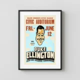 Duke Ellington 1942 Classic Art-Deco Concert Poster