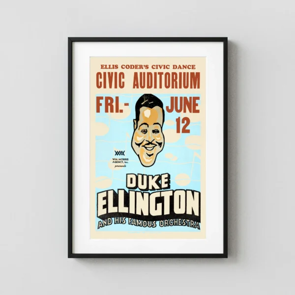 Duke Ellington 1942 Classic Art-Deco Concert Poster