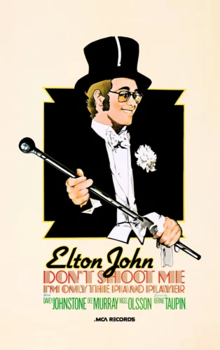 Elton John 1973 Don't Shoot Me I'm Only the Piano Player MCA Promo Poster