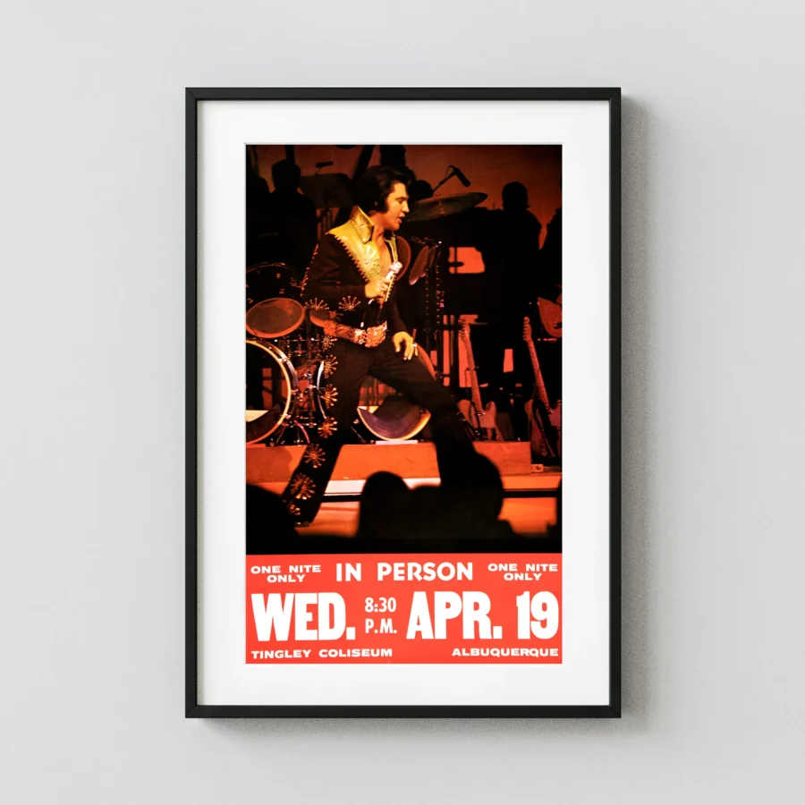 Elvis Presley 1972 Albuquerque, NM Large Paper Concert Poster