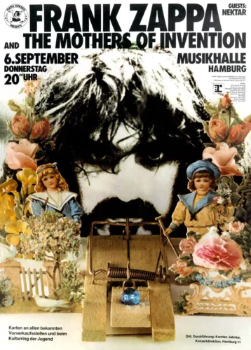 Frank Zappa & Mothers of Invention 1973 Hamburg, Germany Concert Poster