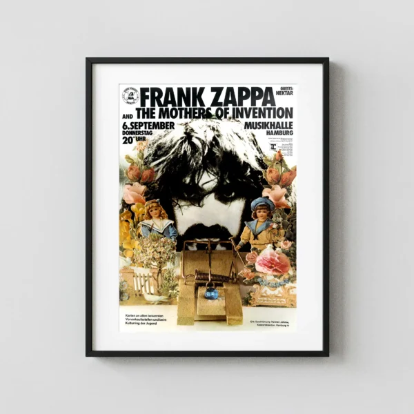 Frank Zappa & Mothers of Invention 1973 Hamburg, Germany Concert Poster