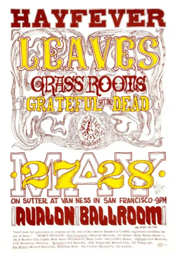 Grateful Dead 1966 "Hayfever" Concert Poster