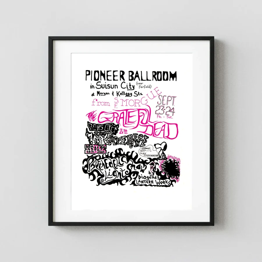 Grateful Dead 1966 Pioneer Ballroom Suisun City, CA Poster