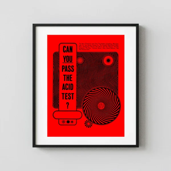 Grateful Dead 1966 Red Day-Glo Acid Test Music Poster