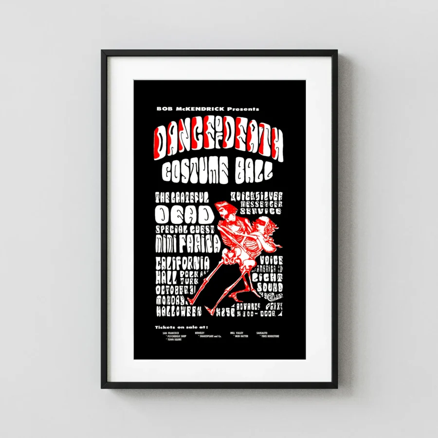 Grateful Dead 1966 San Francisco "Dance of Death" Concert Poster
