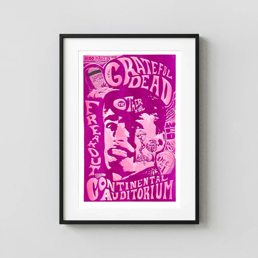 Grateful Dead 1966 Santa Clara, CA "Freak Out" Concert Poster