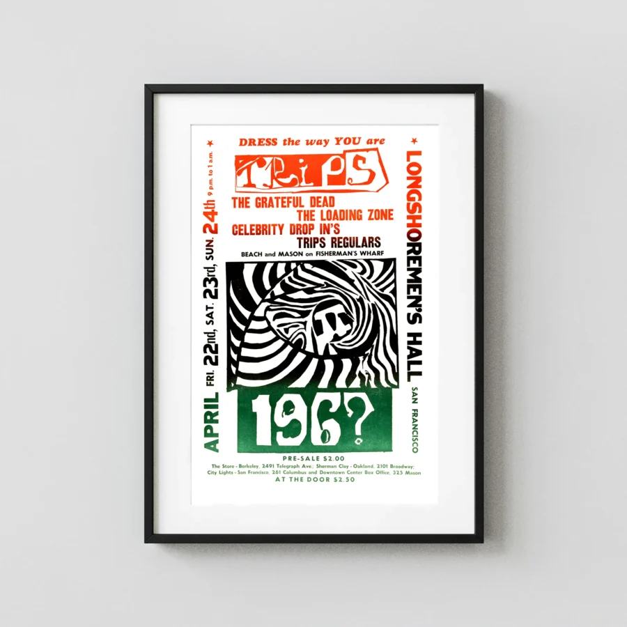 Grateful Dead 1966 Trips Festival 196? Longshoremen's Hall San Concert Poster