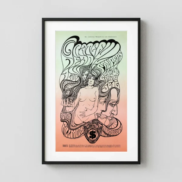 Grateful Dead 1967 Fillmore Auditorium Concert Poster