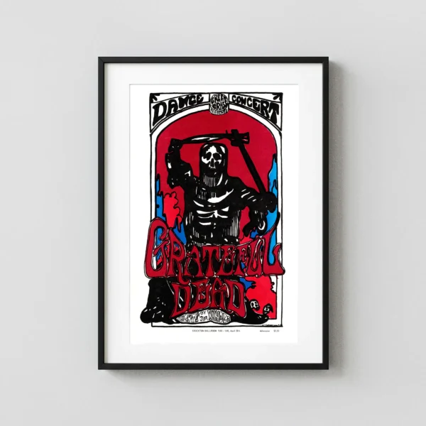 Grateful Dead 1967 Stockton, CA Small-Town Concert Poster