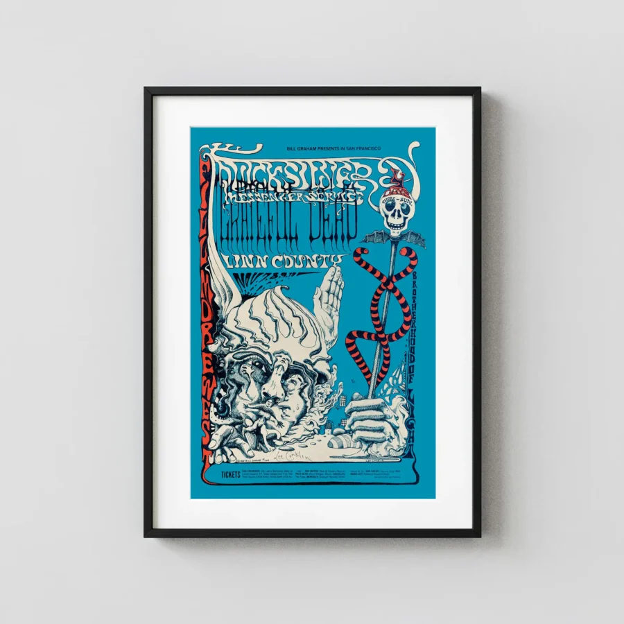 Grateful Dead 1968 Fillmore West Concert Poster