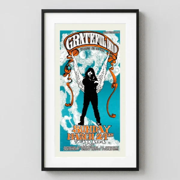 Grateful Dead 1968 Grand Rapids, MI "Winged Pigpen" Concert Poster