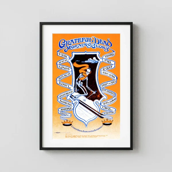 Grateful Dead 1968 Kings Beach, Lake Tahoe Concert Poster
