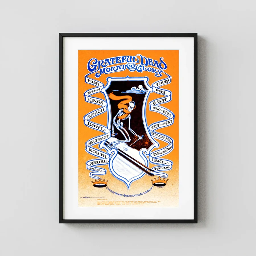 Grateful Dead 1968 Kings Beach, Lake Tahoe Concert Poster