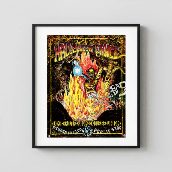 Grateful Dead 1969 San Jose State Halloween Dance Concert Poster