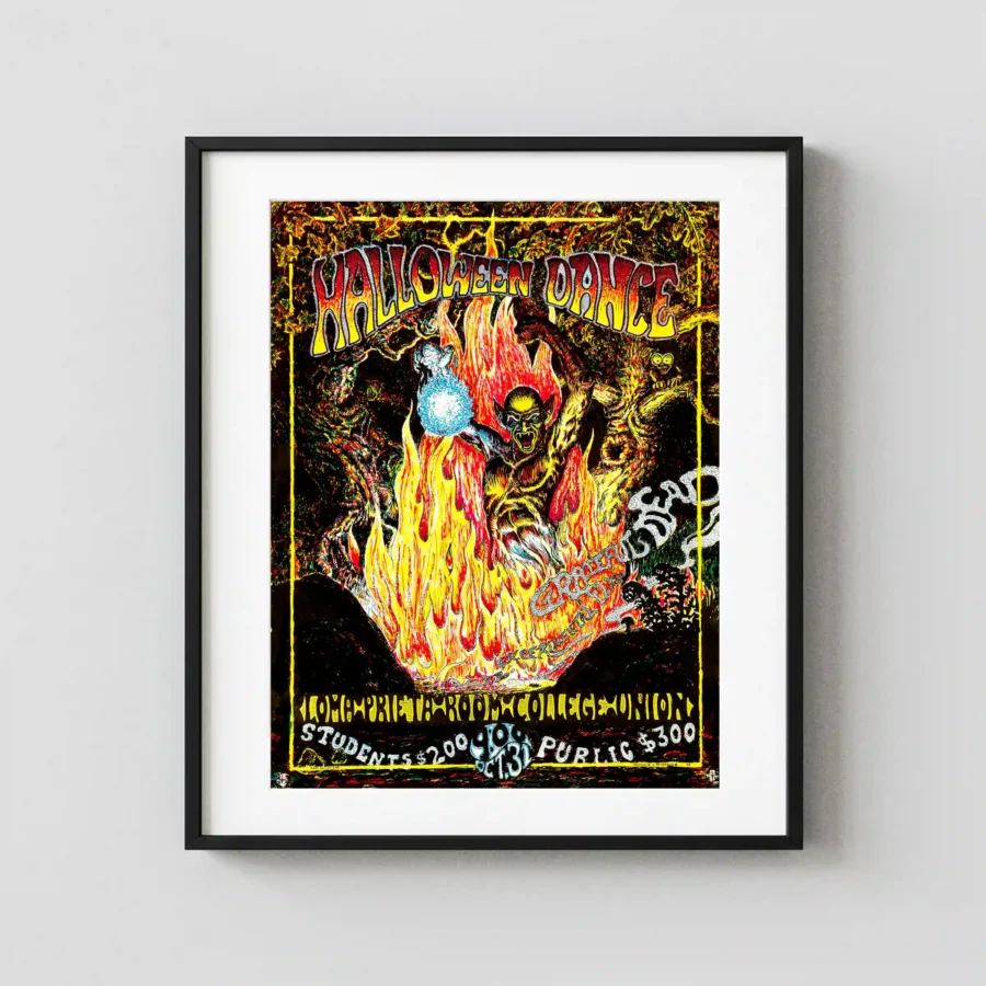 Grateful Dead 1969 San Jose State Halloween Dance Concert Poster