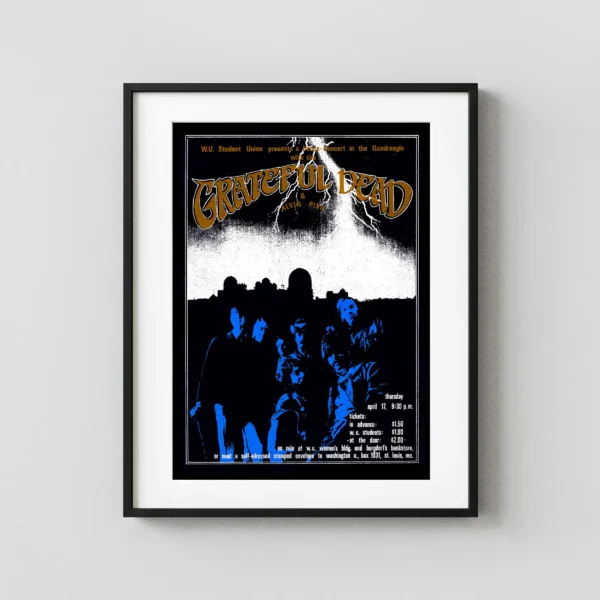 Grateful Dead 1969 Washington University, St. Louis Concert Poster