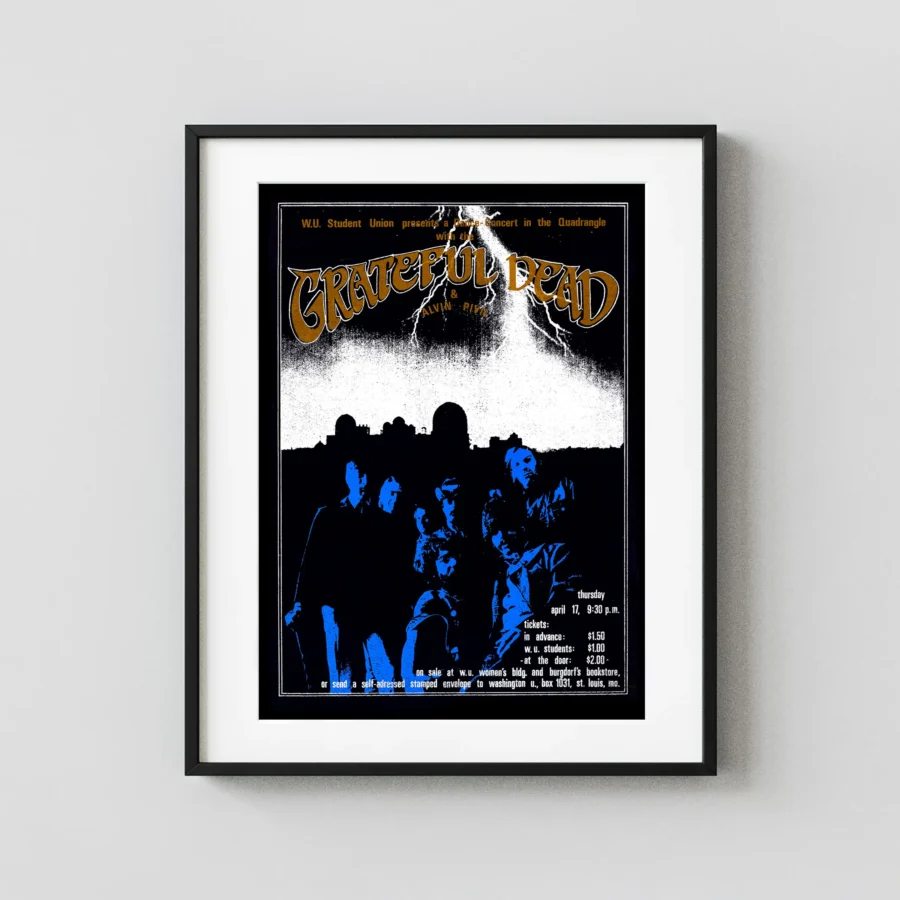 Grateful Dead 1969 Washington University, St. Louis Concert Poster