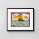 Grateful Dead 1970 Sacramento, CA "Volcano" Concert Poster