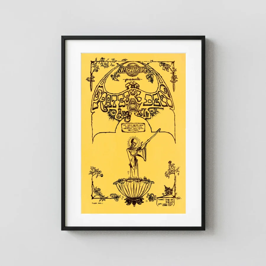Grateful Dead 1972 Veneta, OR "Nancy's Honey Yoghurt" Concert Poster