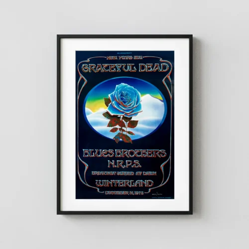 Grateful Dead 1978 "Blue Rose" Winterland San Francisco Concert Poster