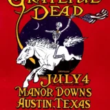Grateful Dead 1981 Manor Downs Austin, TX Micael Priest Concert Poster