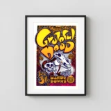 Grateful Dead 1982 Austin, TX Manor Downs Concert Poster
