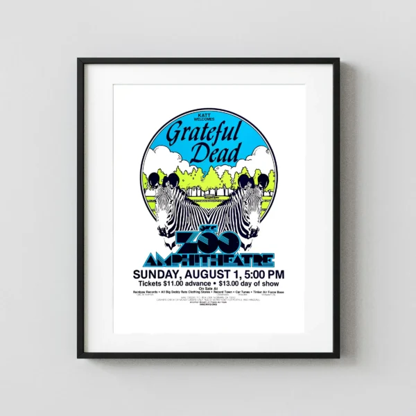 Grateful Dead 1982 Oklahoma City, OK Zoo Amphitheatre Concert Poster