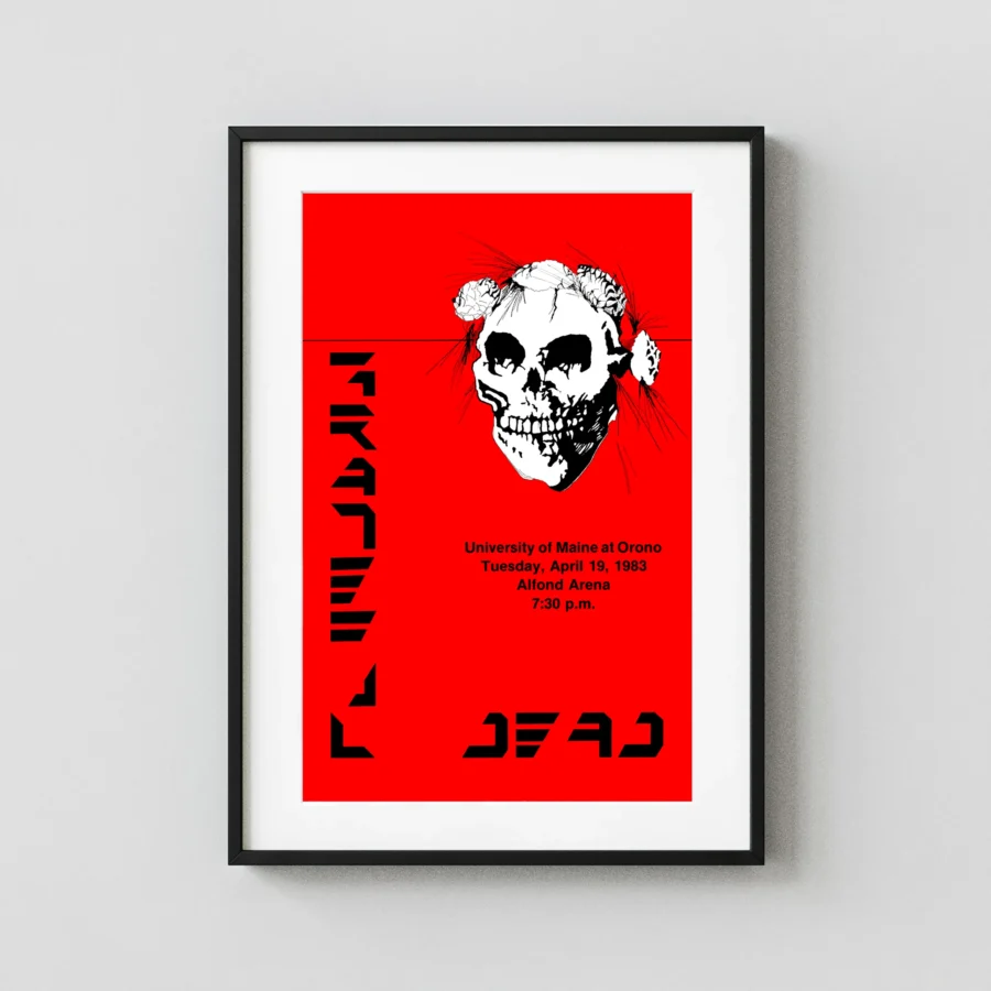 Grateful Dead 1983 University of Maine Concert Poster