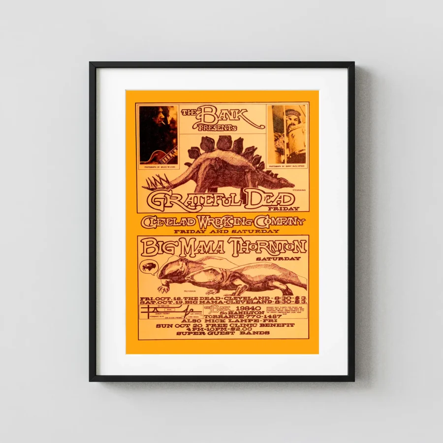Grateful Dead, Big Mama Thornton 1968 Torrance, CA Concert Poster