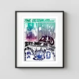 Grateful Dead, Chuck Berry 1968 Vancouver, B.C. "Soul Explosion" Concert Poster